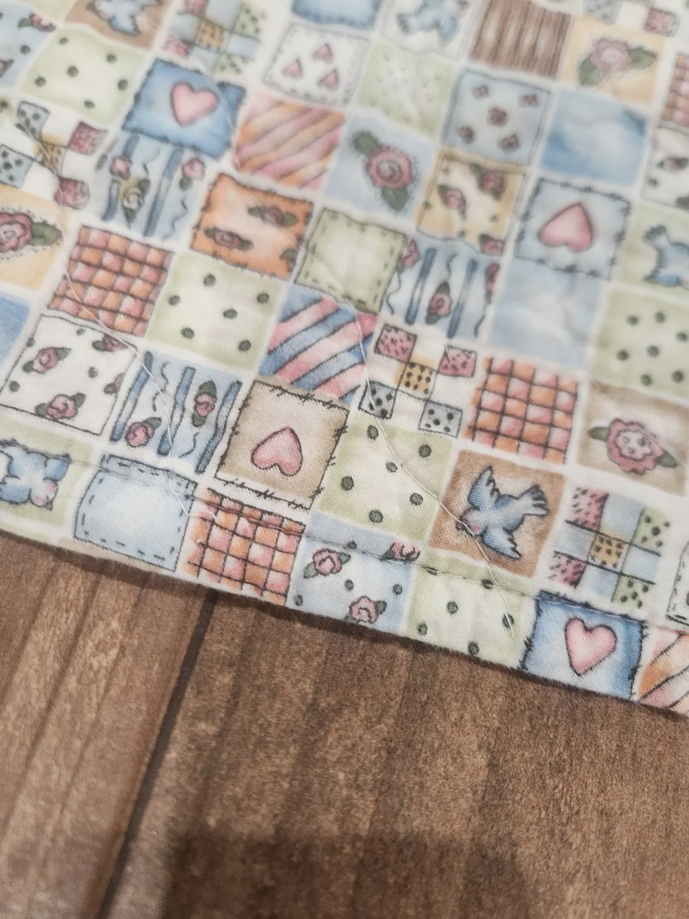 handmade baby quilt pinwheel pattern Pink White Patchwork 42x42.5